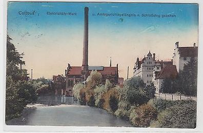 64840 Ak Cottbus Elektrizitätswerk und Amtsgerichtsgefängnis um 1910