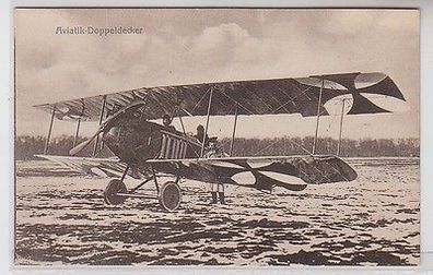 65534 W. Sanke Ak Deutscher Aviatik Doppeldecker im 1. Weltkrieg
