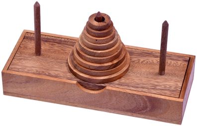 Pagoda - Turm von Hanoi - Logikspiel mit 9 Scheiben aus Holz