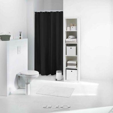 Duschvorhang 180x200 schwarz Badewannenvorhang Wannenvorhang Bad Dusche Vorhang