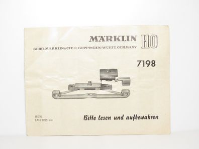 Märklin 7198 - Betriebsanleitung - 68 720 TAN 0265 ma - Nr. 81