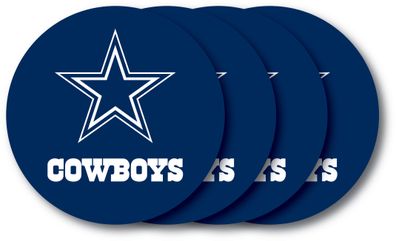 NFL Dallas Cowboys 4er Set Untersetzer Coaster Set Bierdeckel Pils Weizen
