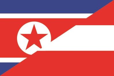 Fahne Flagge Nord Korea-Österreich Premiumqualität