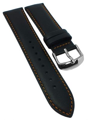 Casio Edifice Uhrenarmband 22mm schwarz Leder EFR-570BL-1AV EFR-570