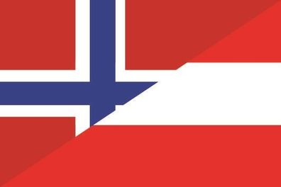 Fahne Flagge Norwegen-Österreich Premiumqualität