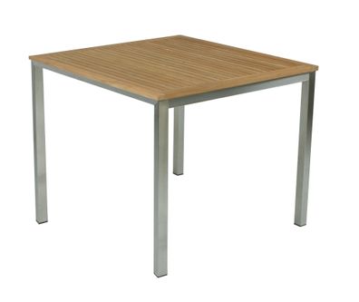 Tisch DENVER 90x90cm Braun Holz Gartentisch Esstisch Möbel Terrasse Balkon