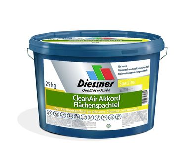 Diessner CleanAir Akkord Flächenspachtel 25 kg weiß