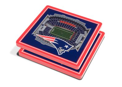NFL New England Patriots 2er Set Untersetzer Coaster Set Stadium View 3-D Stadion