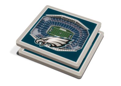 NFL Philadelphia Eagles 2er Set Untersetzer Coaster Set Stadium View 3-D Stadion