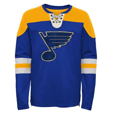 NHL St. Louis Blues Kinder Long Sleeve Shirt Langarm Goaltender Youth L (14/16) Kind