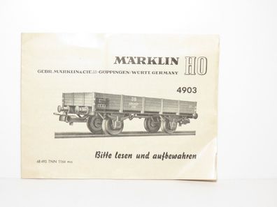 Märklin 4903 - Betriebsanleitung - 68 493 TNN 1164 ma - Nr. 72