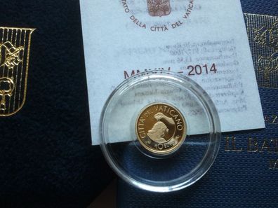 Original 10 euro Gold 2014 PP Vatikan 2014 Papst Franziskus