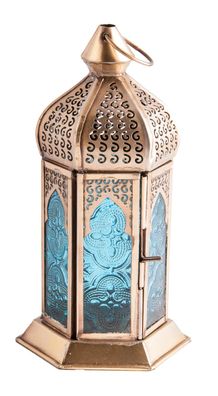 Orientalisches Licht Magischer MOMENT Eisen Glas 17,5 cm Laterne Teelicht Windlicht