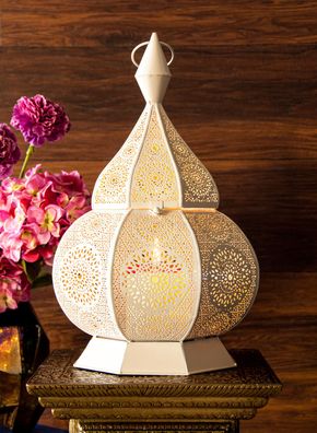 Orientalisches Licht Wunderlampe Eisen 39 cm Laterne Kerzenständer Windlicht
