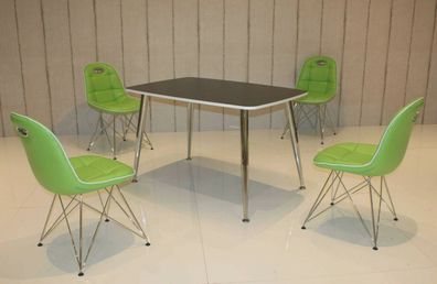 Tischgruppe mint/ weiß Essgruppe Esszimmergruppe Schalenstuhl modern design D5