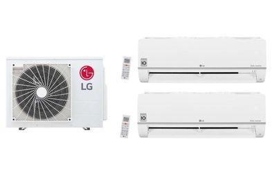 LG Multi Split Klimaanlage Duo Außengerät MU3R21 + 2x Standard Plus PC12SQ 3,5 kW