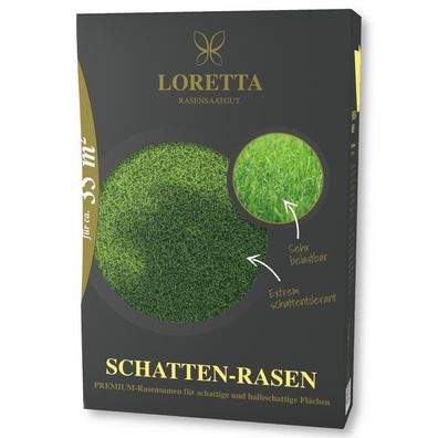 Loretta Schattenrasen Premium 0,6 kg Rasensamen Grassamen Premiumrasen