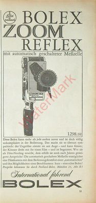Originale alte Reklame Werbung Filmkamera Bolex Paillard Zoom Reflex (7)