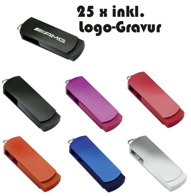 25 x 4GB USB Stick mit Ihrem Logo | Gravur | Werbung graviert Reflects ARAUCA