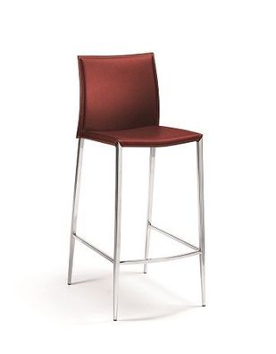 Barhocker Wien Stuhl 4-Fuß Rot