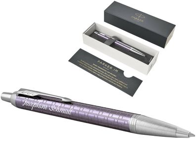 PARKER Kugelschreiber IM Premium DARK VIOLET Laser Gravur graviert