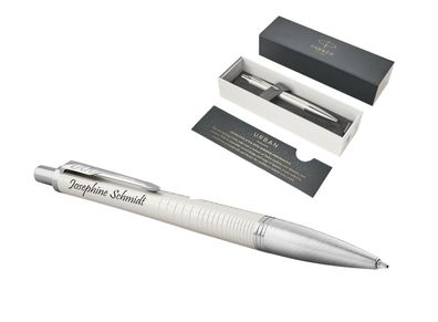 PARKER Kugelschreiber URBAN Premium Pearl METAL Laser Gravur graviert