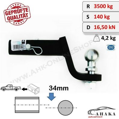 AHK USA-Fahrzeuge Adapter ISO 50 Anhängevorrichtung -34mm Chrysler Voyager III