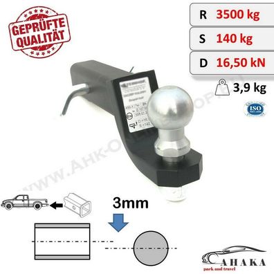 AHK USA-Fahrzeuge Adapter ISO 50 Anhängevorrichtung -3mm Hummer H1 1992-2006