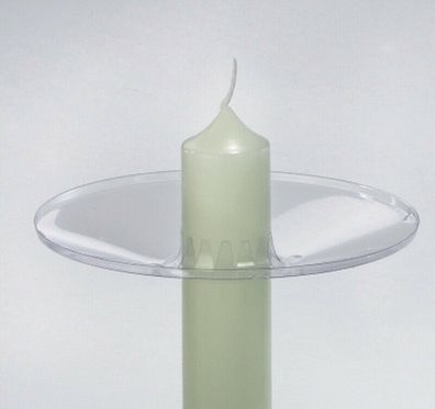 Tropfschale für Kerzen bis 35mm Durchmesser, transparent