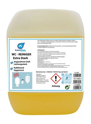WC - Reiniger Unterhaltsreiniger für Jeden Tag 10 L Nachfüllkanister + 750 ml Fl