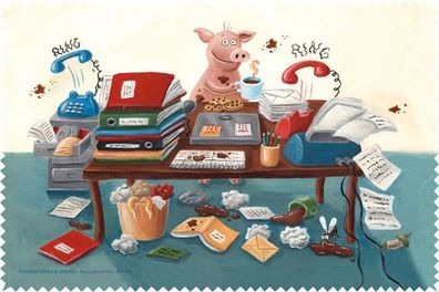 Notebook / Laptop Tuch Büro Chaos Schwein Tücher Reinigungstuch Reinigungstücher