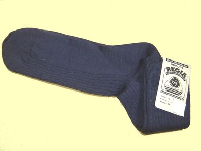 Socken Strümpfe dunkelblau Fein-Wollsocke Regia Gr 44 p