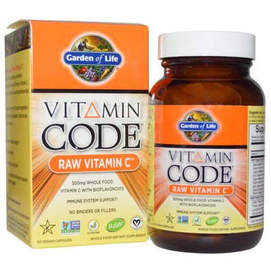Vitamin Code RAW Vitamin C, 500mg - 60 vcaps