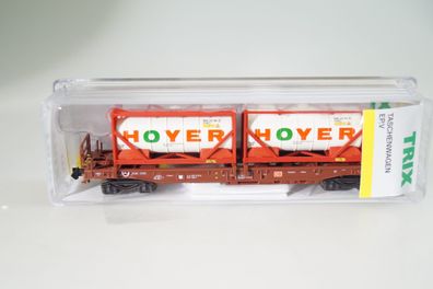 Spur N: Minitrix 15257-01 Containerwagen HOYER, neu