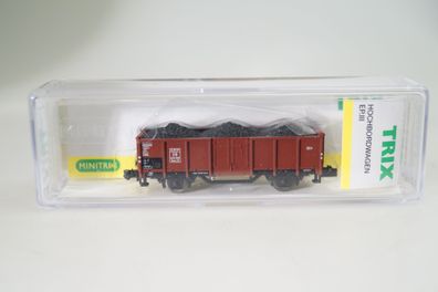 Spur N: Minitrix 15194-38 Güterwagen Omm 46 826 600 Kohleladung, neu