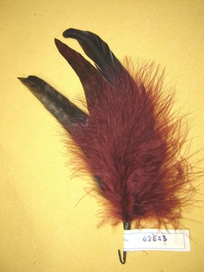 Damenhutfeder Hahnenfedern mit Flaum weinrot 22 cm modische Hutfeder Art62843 Pillbox