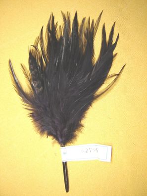 Damenhutfeder Hahnenfedern schwarz lila 19 cm modische Hutfeder Art62795 Pillbox