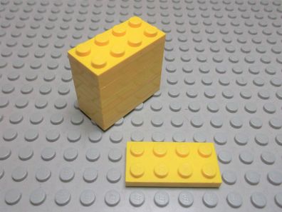 Lego 10 Platten 2x4 gelb 3020 Set 7891 7669 853 6285 4552