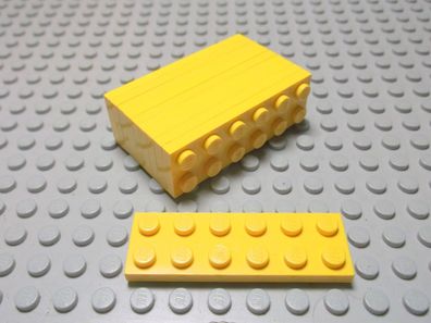 Lego 10 Platten 2x6 gelb 3795 Set 7901 7891 8037 951 856