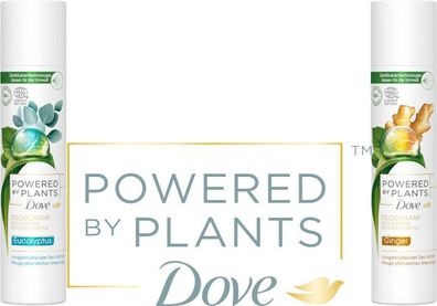 6 x 75 ml Dove Deo-Spray Powered by Plants Eucalyptus oder Ginger