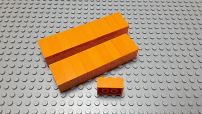 Lego 20 Basic Steine 2x3 hoch Orange 3002 Legos haben Kratzer