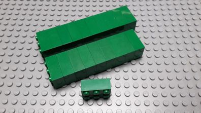 Lego 20 Basic Steine 2x3 hoch Grün 3002 Legos haben Kratzer