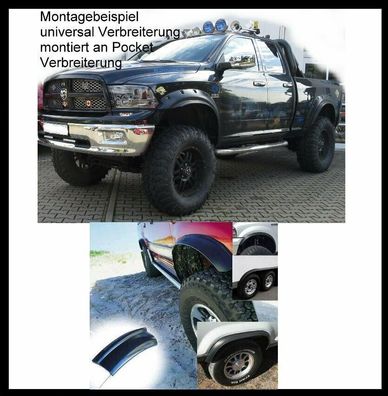 Kotflügelverbreiterung 6,3cm paar Dodge RAM Ford F150 Chevrolet GMC usw