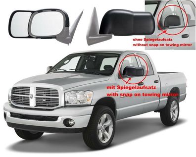 Anhänger zusatz Rückspiegel (paar) Dodge Ram 1500,2500 Bj:02-08,3500 Bj:03-09