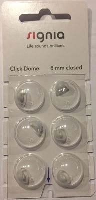 Signia Click Dome 8 mm closed 6er Blister