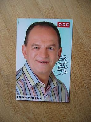 ORF Moderator Österreich Fußballerlegende Herbert Prohaska - handsigniertes Autogramm