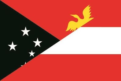Fahne Flagge Papau Neugeuinea-Österreich Premiumqualität