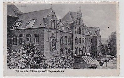 64923 Ak Holzminden (Weserbergland) Baugewerkschule um 1940