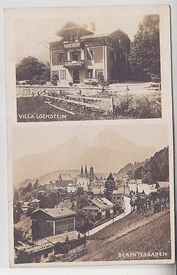 64937 Foto Ak Berchtesgaden Totalansicht und Villa Lockstein 1927