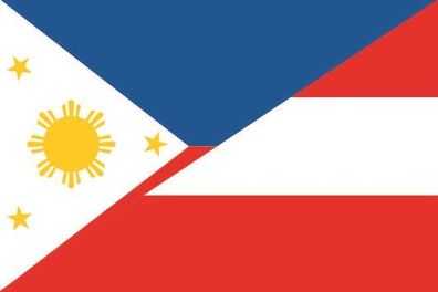 Fahne Flagge Philippinen-Österreich Premiumqualität